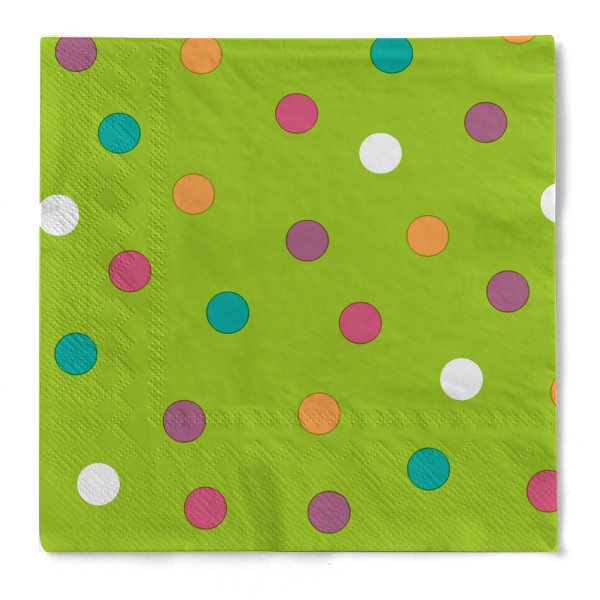 Serviette &quot;Color Power&quot; aus Tissue 3-lagig, 25 x 25 cm, 20 Stück