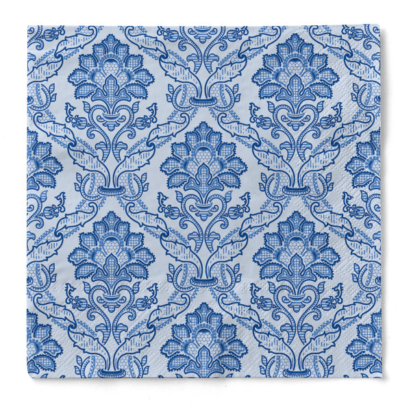 Serviette Cleve in Blau aus Tissue 40 x 40 cm, 3-lagig, 100 Stück