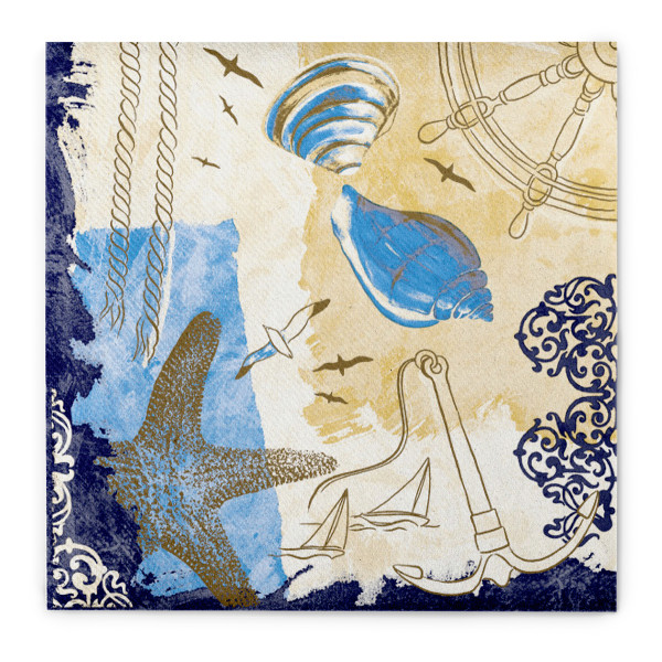 Serviette Del Mar aus Linclass® Airlaid, 40 x 40 cm, 1/4 Falz, 50 Stück