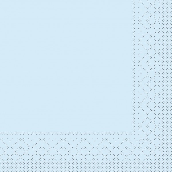 Serviette Hellblau aus Tissue 33 x 33 cm, 20 Stück
