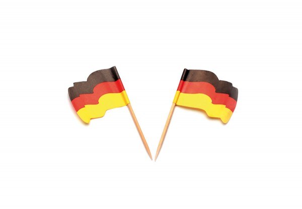 Fahnenpicker Deutschland wehend aus Holz,144 Stück
