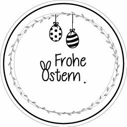 Tassendeckchen "Frohe Ostern" aus Tissue 9-lagig, Ø 90 mm, 100 Stück
