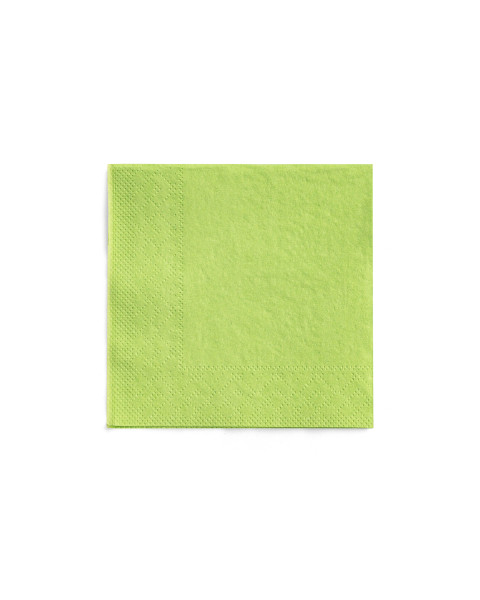 Cocktail-Servietten Kiwi aus Tissue 24 x 24 cm, 3-lagig, 150 Stück