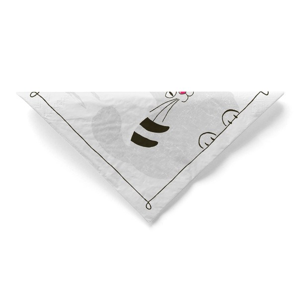 Serviette Moritz in Pink aus Tissue 33 x 33 cm, 20 Stück