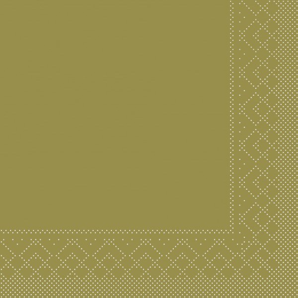 Serviette Gold aus Tissue 40 x 40 cm, 20 Stück