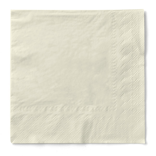 Serviette in Champagner aus Tissue 3-lagig, 33 x 33 cm, 100 Stück