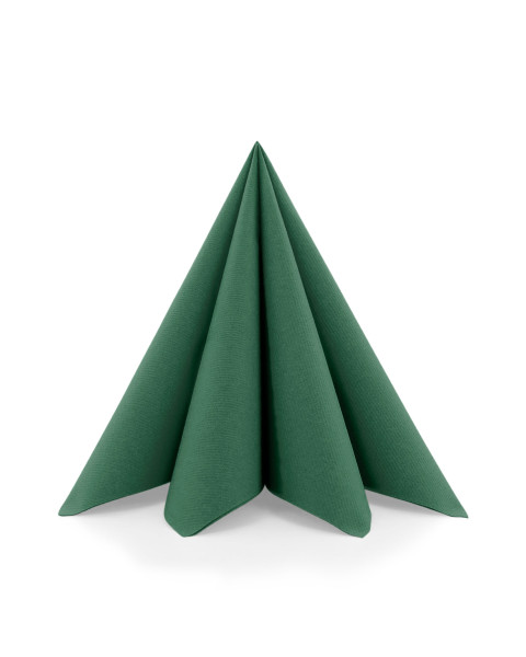 Serviette in Dunkelgrün aus Linclass® Airlaid 40 x 40 cm, 5 x 50 Stück
