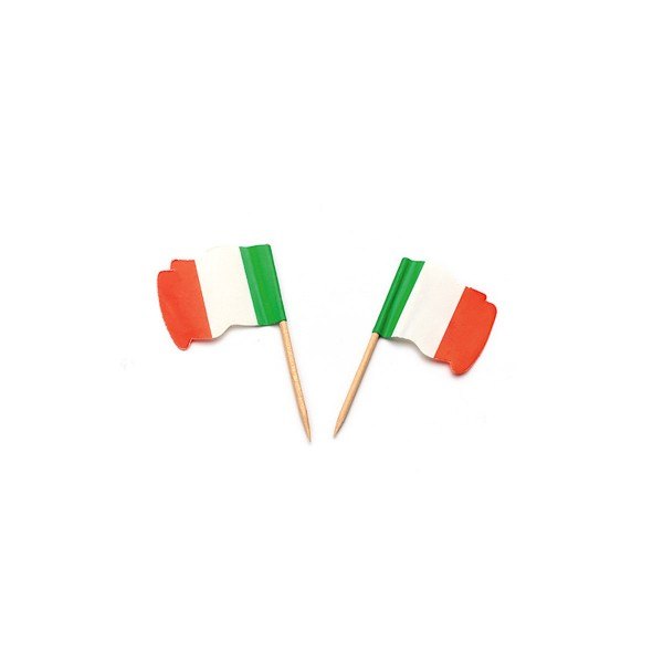 Fahnenpicker Italien wehend aus Holz, 144 Stück