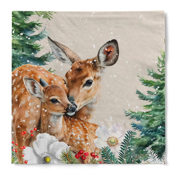 Serviette Kemi aus Tissue 3-lagig, 33 x 33 cm, 1/4 Falz, 100 Stück