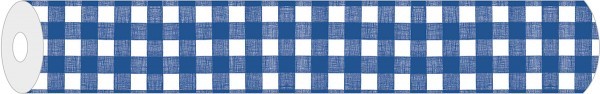 Papier-Tischdeckenrolle Karo in Blau aus Papier 120 cm x 25 m, 1 Stück