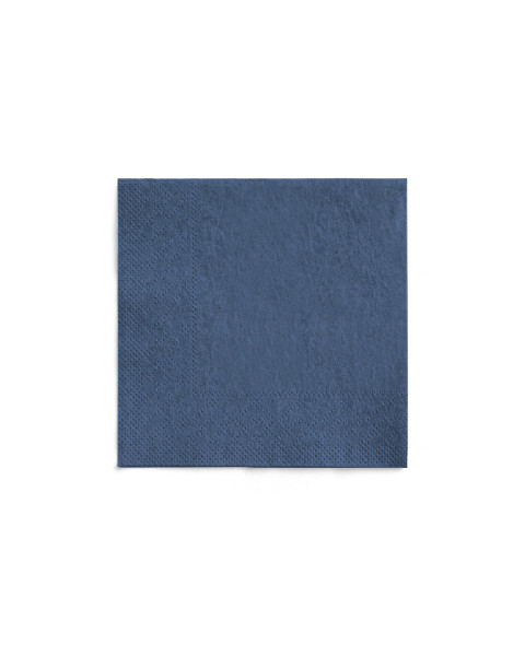 Cocktail-Servietten Royalblau aus Tissue 24 x 24 cm, 3-lagig, 150 Stück