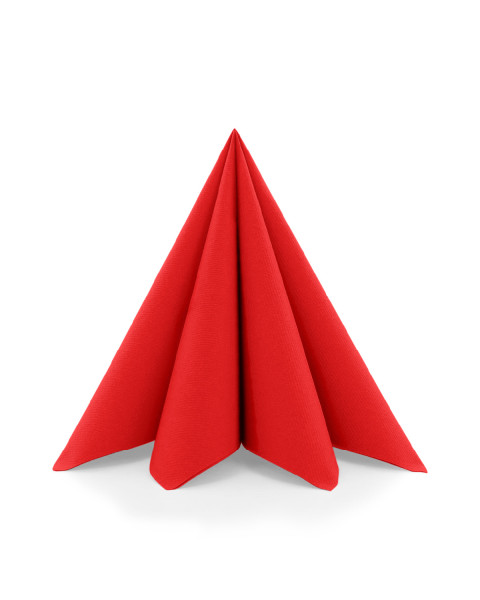 Serviette in Rot aus Linclass® Airlaid 40 x 40 cm, 5 x 50 Stück