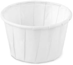 Soufflé Schälchen rund in Weiß aus Papier (FSC®), Ø 50 x h 31mm (37ml), 200 Stück