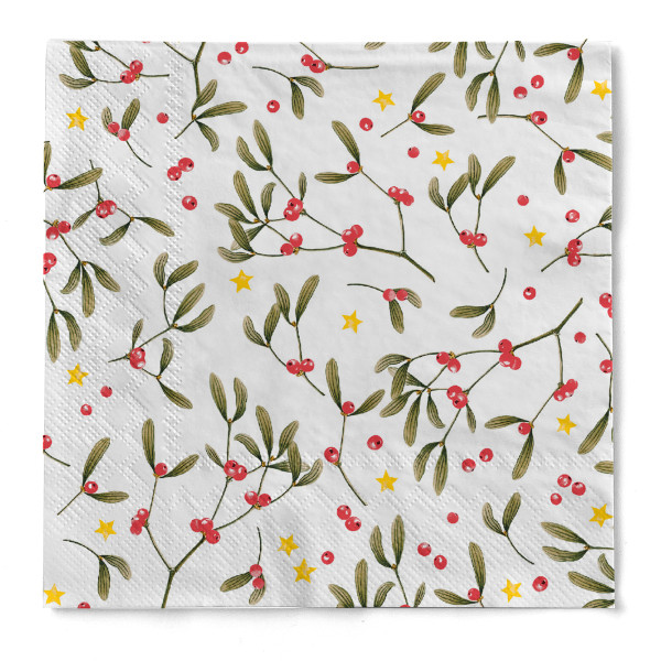 Serviette Leni aus Tissue 3-lagig, 33 x 33 cm, 1/4 Falz, 100 Stück