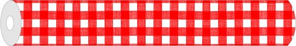 Papier-Tischdeckenrolle Karo in Rot aus Papier 120 cm x 25 m, 1 Stück