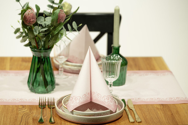 Serviette Janina in Rosé aus Linclass® Airlaid, 40 x 40 cm, 50 Stück