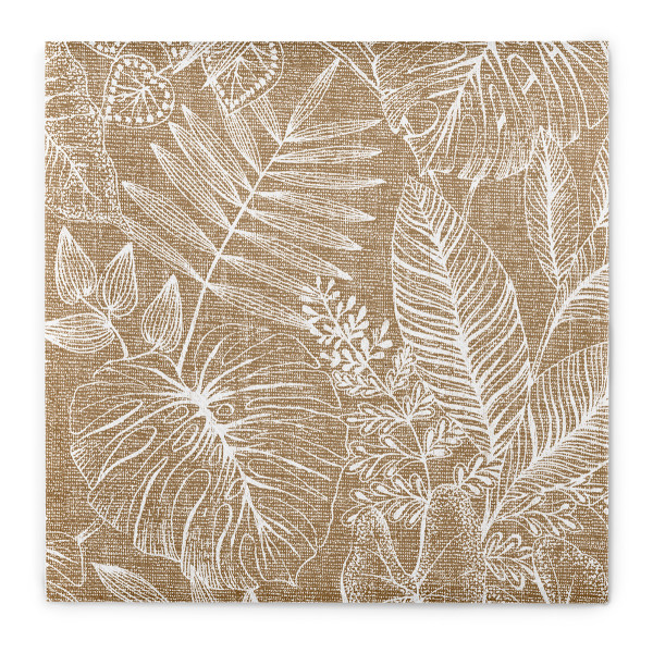 Serviette Kona in Braun aus Linclass® Airlaid, 40 x 40 cm, 1/4 Falz, 50 Stück