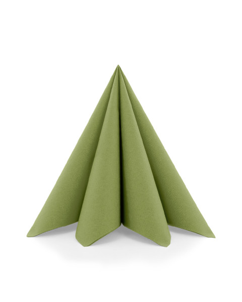 Serviette Oliv aus Linclass® Airlaid 40 x 40 cm, 12 Stück