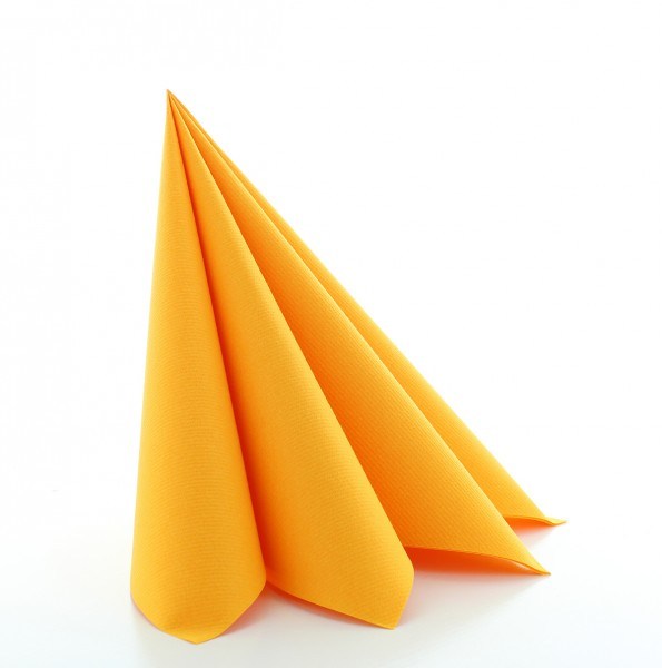 Serviette in Curry/Orange aus Linclass® Airlaid 40 x 40 cm, 50 Stück