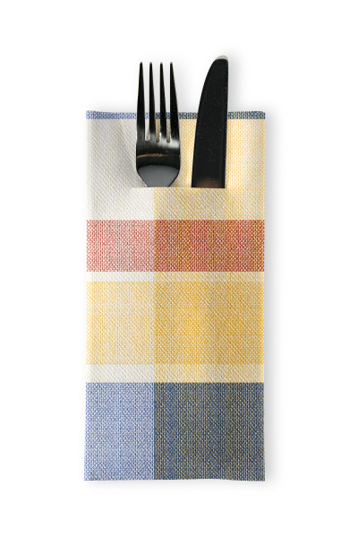 Besteckserviette Marc in Bordeaux-Blau aus Linclass® Airlaid 40 x 40cm, 1/8 Falz, 75 Stück