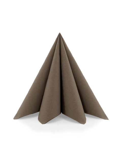 Serviette Braun aus Linclass® Airlaid 40 x 40 cm, 12 Stück