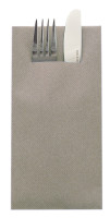 Besteckserviette Beige-Grey aus Linclass® Airlaid 40 x 40 cm, 1/8 Falz, 12 Stück Besteckserviette Beige-Grey aus Linclass® Airlaid 40 x 40 cm, 1/8 Falz, 12 Stück