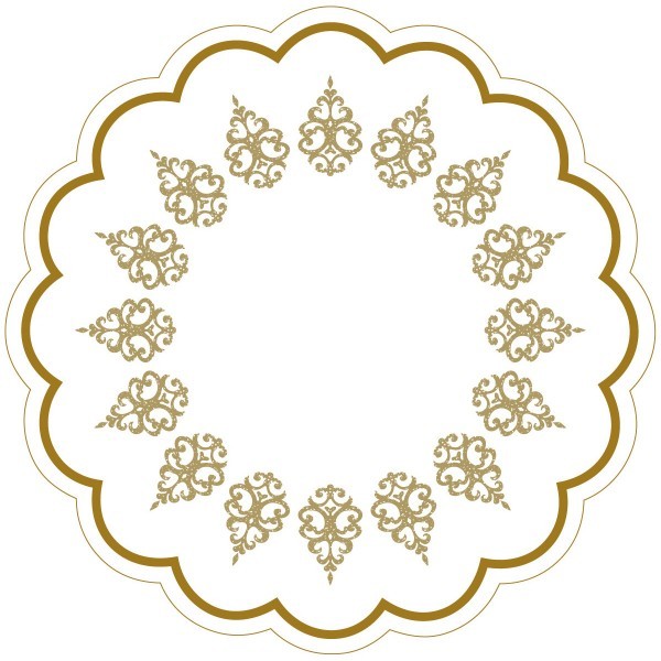 Tablett-Deckchen Royal Line Gold aus Tissue 7-lagig, Ø 180 mm, 250 Stück