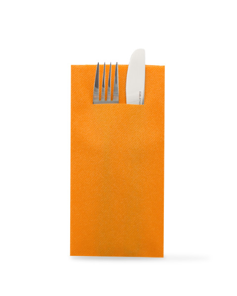 Besteckserviette Curry/Orange aus Linclass® Airlaid 40 x 40 cm, 1/8 Falz, 12 Stück