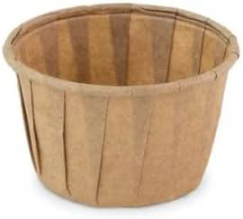 Soufflé Schälchen rund in Braun aus Papier (FSC®), Ø 50 x h 31mm (37ml), 200 Stück