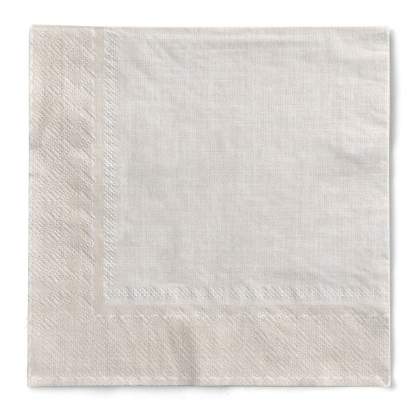 Serviette Zione in Pebble Stone aus Tissue 3-lagig, 33 x 33 cm, 1/4 Falz, 100 Stück