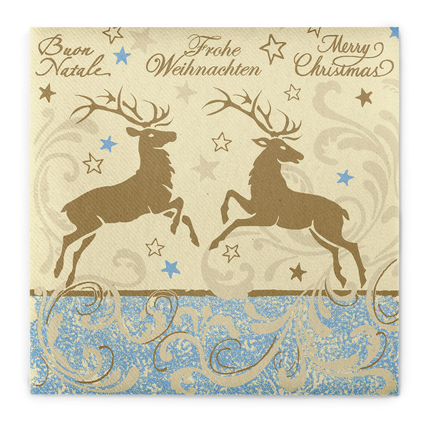 Weihnachtsserviette Liroy aus Linclass® Airlaid, 40 x 40 cm, 1/4 Falz, 50 Stück