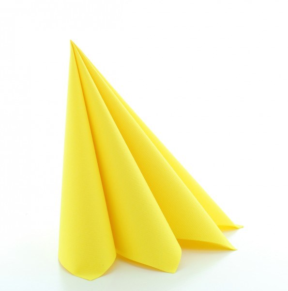 Serviette in Gelb aus Linclass® Airlaid 40 x 40 cm, 50 Stück
