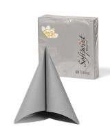 Serviette in Grau aus Softpoint 40 x 40 cm, 2-lagig, 50 Stück Serviette in Grau aus Softpoint 40 x 40 cm, 2-lagig, 50 Stück