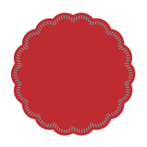 Tassen-Deckchen Rot aus Tissue 9-lagig, Ø 90 mm, 250 Stück