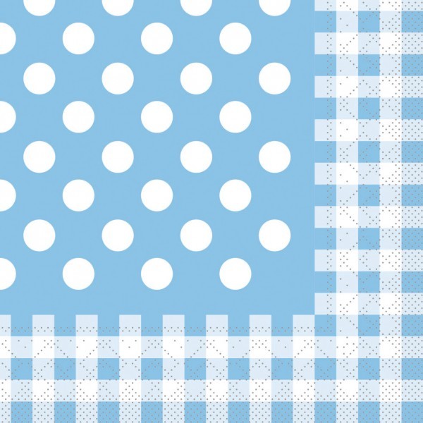 Serviette Anton in Blau aus Tissue 33 x 33 cm, 20 Stück