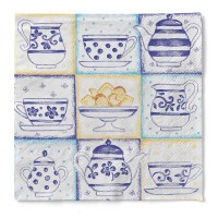 Serviette Cookie in Blau aus Tissue 33 x 33 cm, 3-lagig, 20 Stück Serviette Cookie in Blau aus Tissue 33 x 33 cm, 3-lagig, 20 Stück