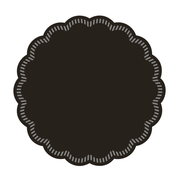 Tassen-Deckchen Schwarz aus Tissue 9-lagig, Ø 90 mm, 250 Stück