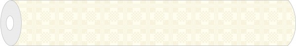 Papier-Tischdeckenrolle Damast in Creme aus Papier 100 cm x 25 m, 1 Stück