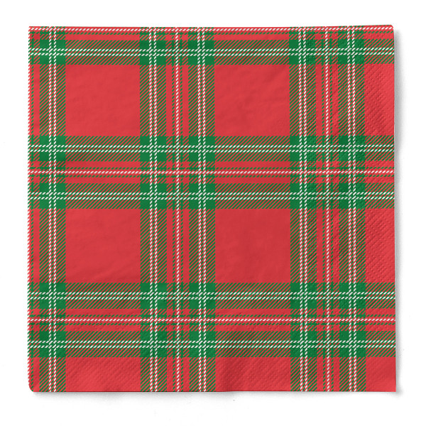 Weihnachtsserviette Charles aus Tissue 3-lagig, 40 x 40 cm, 1/4 Falz, 100 Stück