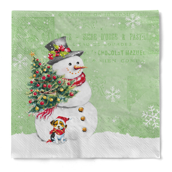 Serviette Nils aus Tissue 3-lagig, 33 x 33 cm, 1/4 Falz, 100 Stück