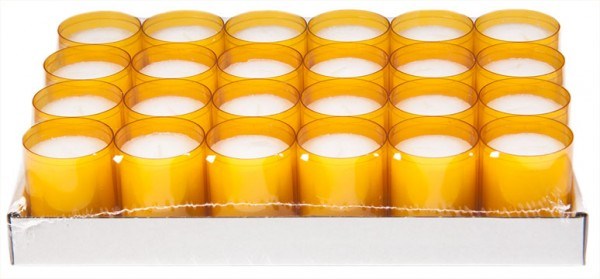 4x Sovie® Refill Kerzen in Orange 24 Stück im Tray - Brenndauer ca. 24 Stunden