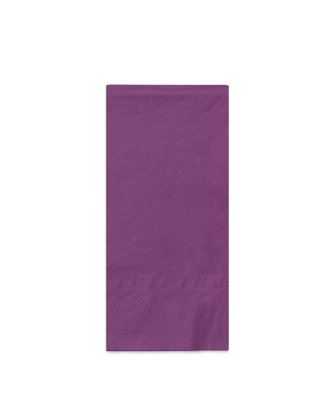 Serviette in Aubergine aus Tissue 3-lagig, 40 x 40 cm, 1/8 Falz, 100 Stück