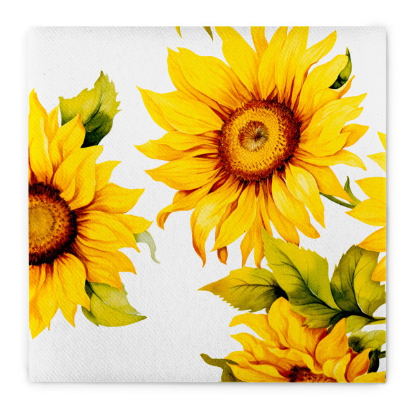 Serviette Himari (Sonnenblume) aus Linclass® Airlaid, 40 x 40 cm, 1/4 Falz, 50 Stück