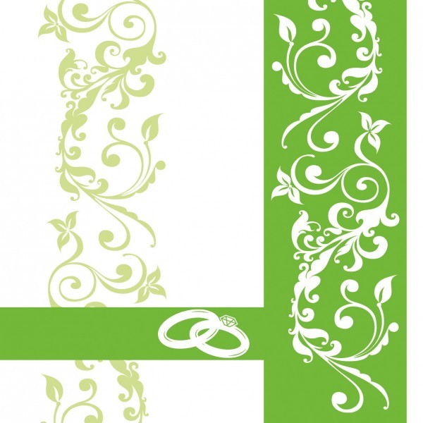 Serviette Hochzeit in Grün aus Linclass® Airlaid 40 x 40 cm, 50 Stück