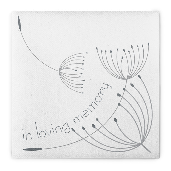 Serviette In Loving Memory in Weiß aus Linclass® Airlaid 40 x 40 cm, 50 Stück