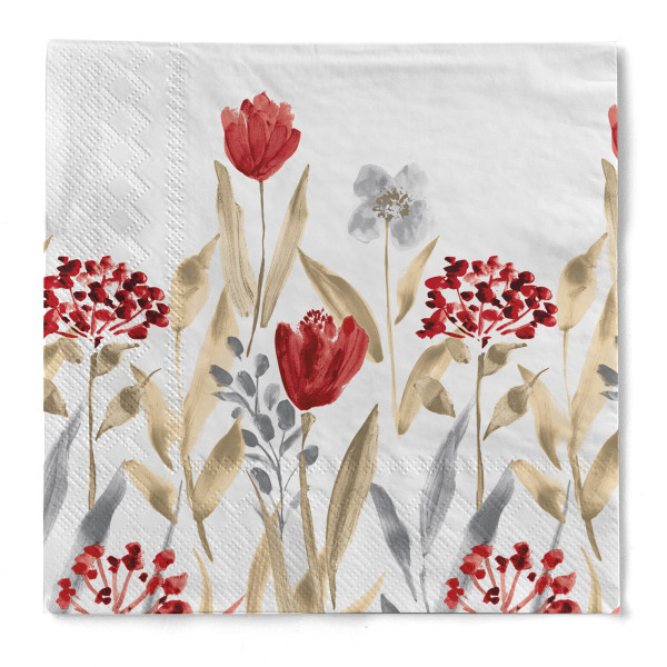 Serviette Selma (Herbst) aus Tissue 3-lagig, 40 x 40 cm, 1/4 Falz, 100 Stück