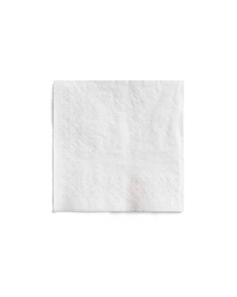 Cocktail-Servietten Weiss aus Tissue 24 x 24 cm, 3-lagig, 150 Stück