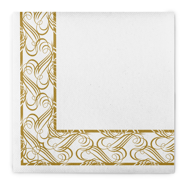 Serviette Karima in Gold aus Linclass® Airlaid 40 x 40 cm, 50 Stück