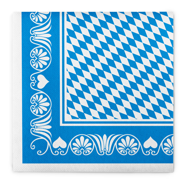 Serviette Bavaria in Blau aus Linclass® Airlaid 40 x 40 cm, 50 Stück