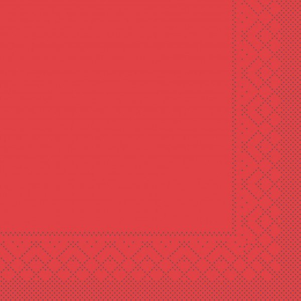 Serviette Rot aus Tissue 40 x 40 cm, 20 Stück